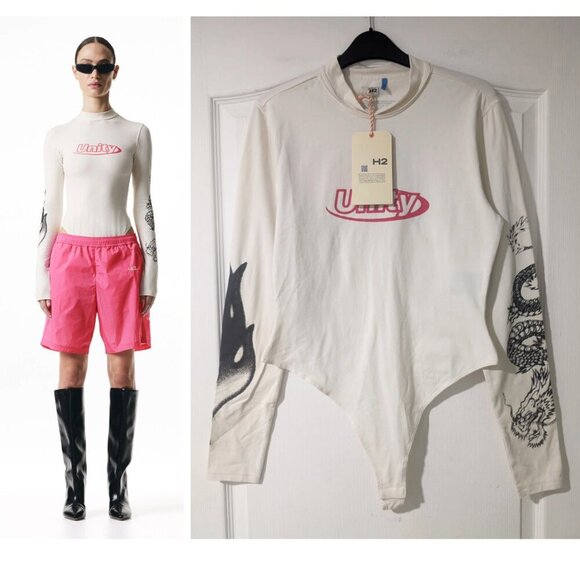 H&M Heron Preston | Unity Jersey thong bodysuit - Picture 1 of 15